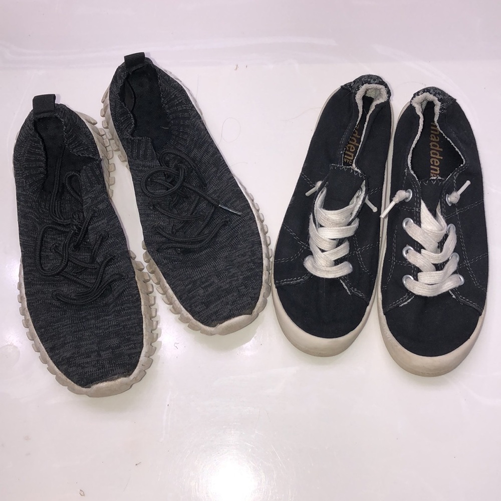 Two pairs of slip on shoes size 5